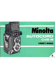 Minolta Autocord CdS manual. Camera Instructions.